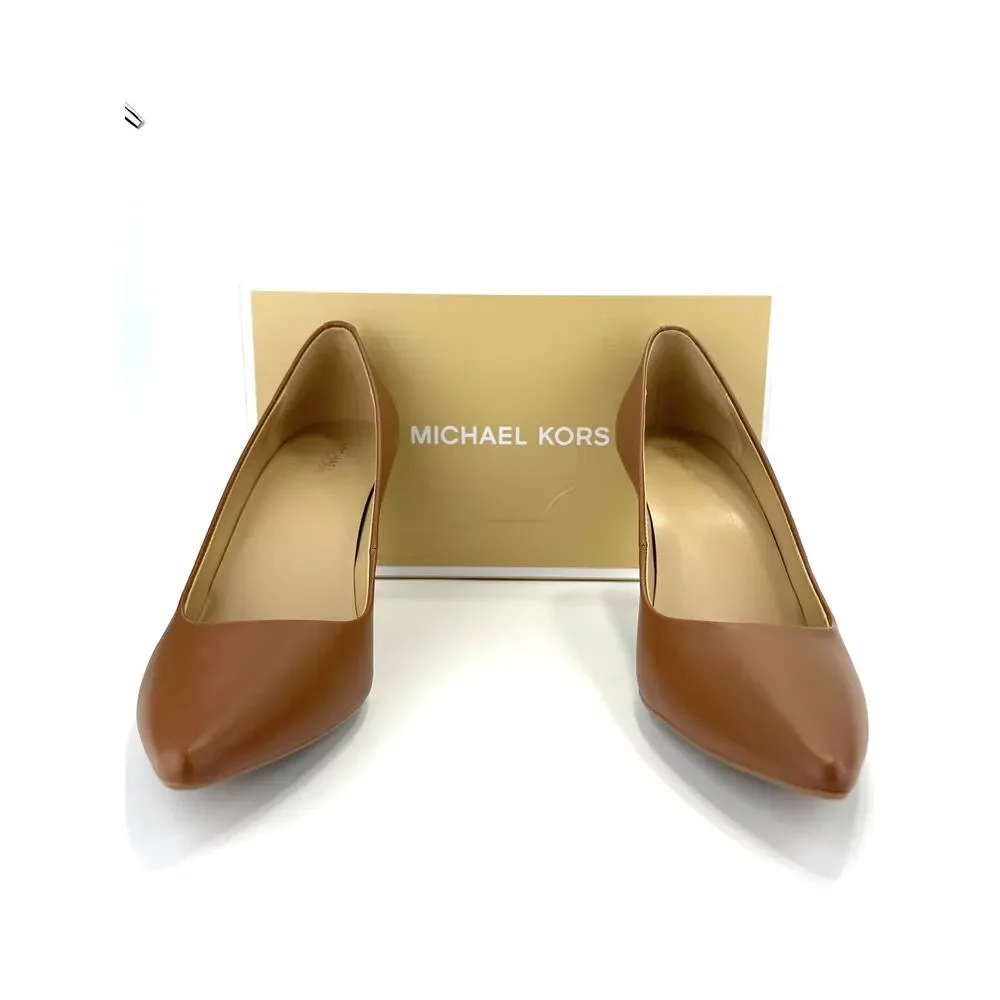 Michael Kors Dorothy Flex Pump Sz 11 Rich Luggage/Brown Color Stiletto Heels New